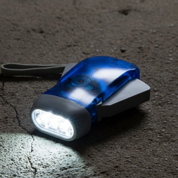 Kendiliğinden Şarjlı El Feneri Pilsiz Çalışan 3 Led Acil Durum Feneri