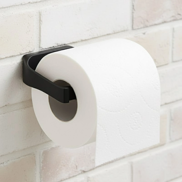 Siyah Tuvalet Kağıdı Tutucu Mat Kaplama Banyo Peçetelik