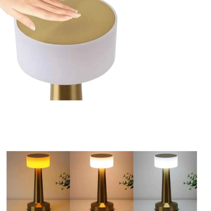Şarjlı Dokunmatik Led Masa Lambası 3 Renk Dimmer Özellikli