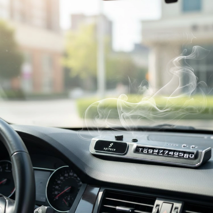 Led Işıklı Araç Ön Cam Telefon Numarası Gösterme Atı + 3 Seviyeli Hava Nemlendirici