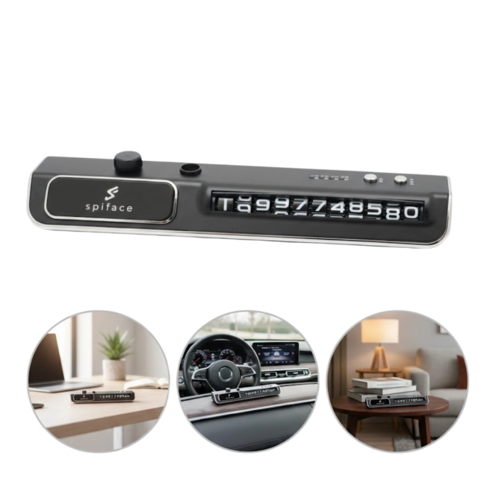 Led Işıklı Araç Ön Cam Telefon Numarası Gösterme Atı + 3 Seviyeli Hava Nemlendirici