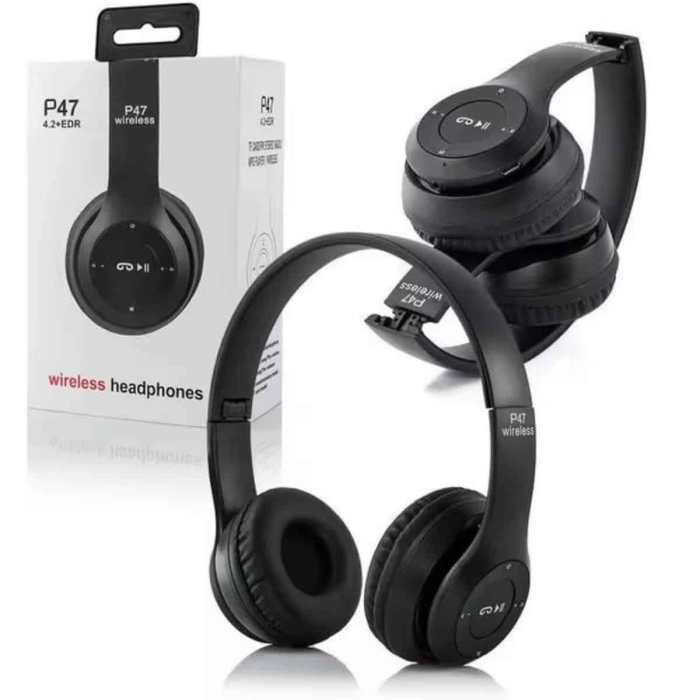 Bluetooth Kablosuz Kulaklık Siyah Wireless 5.0 Kulak Üstü Uzun Pil Ömrü