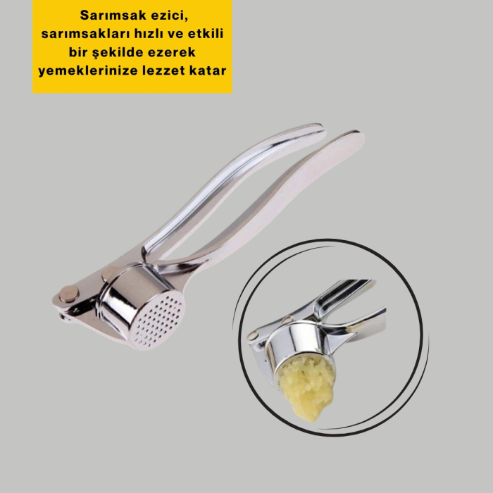 Metal Sarımsak Ezici Ergonomik Tutma Ve Güçlü Presleme