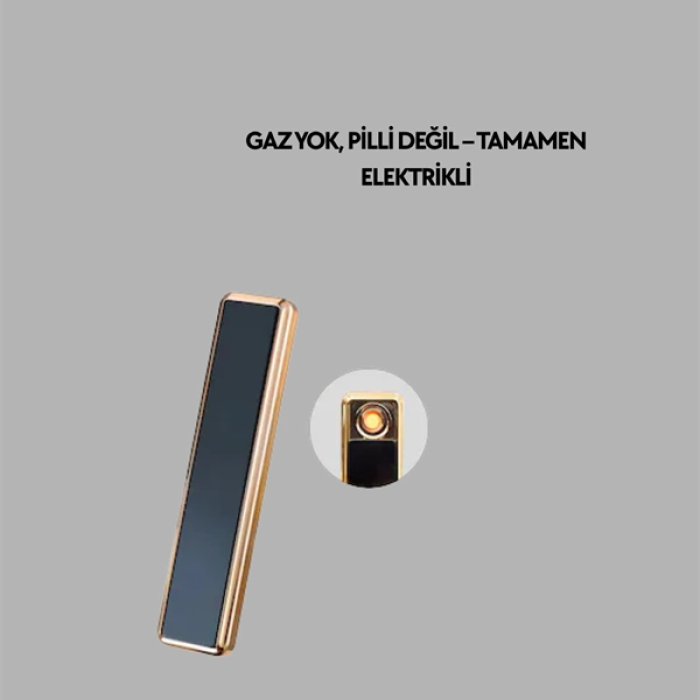 Rüzgar Geçirmez Elektronik Çakmak – Modern Tasarım, Metal Gövde