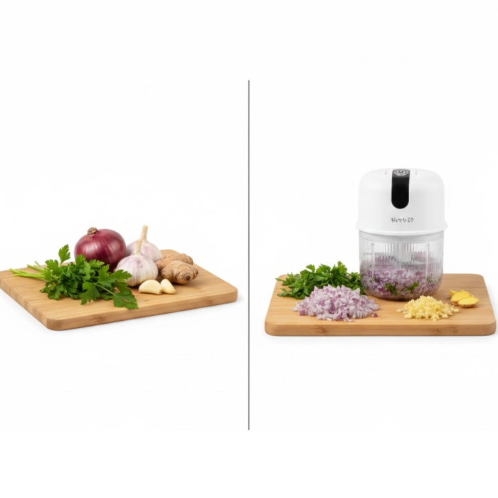 Şarjlı Mini Sarımsak Doğrayıcı Usb Şarjlı 250 Ml