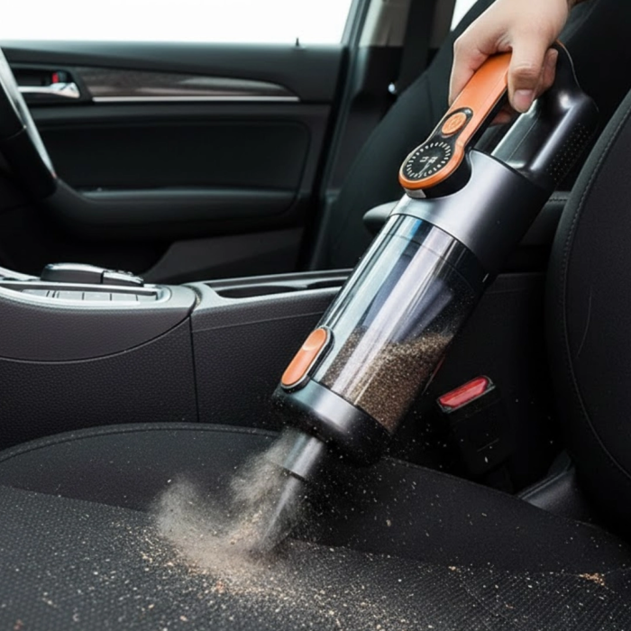 Araç İçi Uyumlu Şarjlı El Süpürgesi Dar Alan Temizlik Atlı