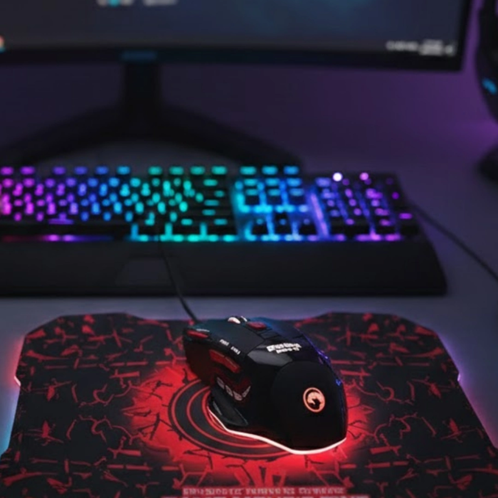 Işıklı  Mouse Ve Mousepad Seti Ergonomik Tasarım Ve Rgb Aydınlatma
