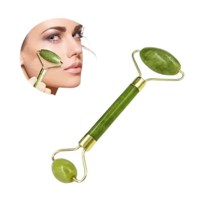 Doğal Yeşim Roller Ve Gua Sha Yüz Şekillendirme Seti