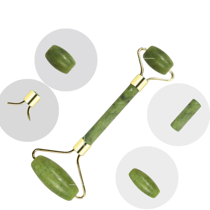 Doğal Yeşim Taşı Yüz Masaj Roller Ve Gua Sha Seti 2 Parça