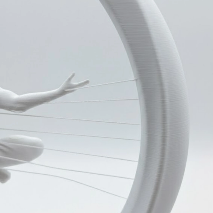 3d Zen Heykeli Modern Ay Tasarımlı Meditasyon Biblosu