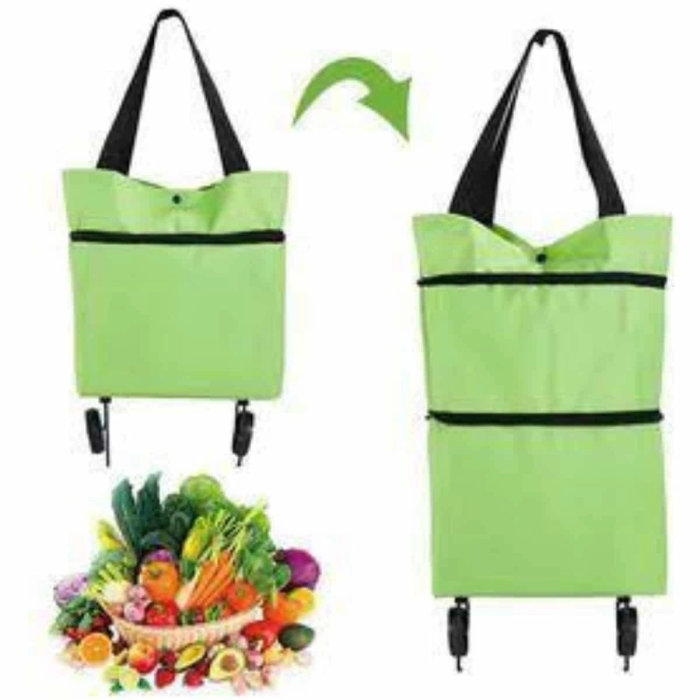 Katlanabilir Tekerlekli Pazar Market Çarşı Arabası Market Alışveriş Çantası