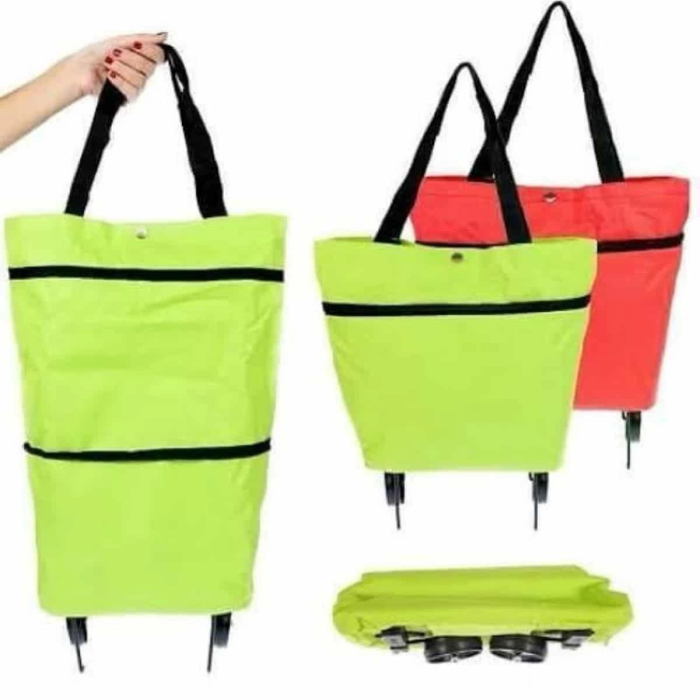 Katlanabilir Tekerlekli Pazar Market Çarşı Arabası Market Alışveriş Çantası