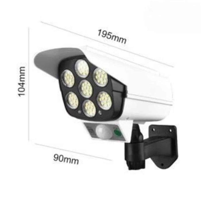 Solar Lamba Kamera Görünümlü Duvar Lambası Dönebilen Bahçe Aydınlatması