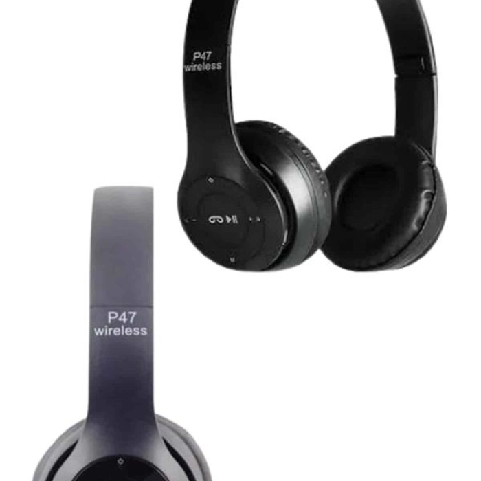 Bluetooth Kablosuz Kulaklık Siyah Wireless 5.0 Kulak Üstü Uzun Pil Ömrü