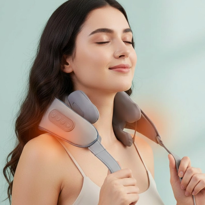 Kablosuz Boyun Ve Omuz Masaj Aleti | Isıtmalı Ve Yoğurmalı