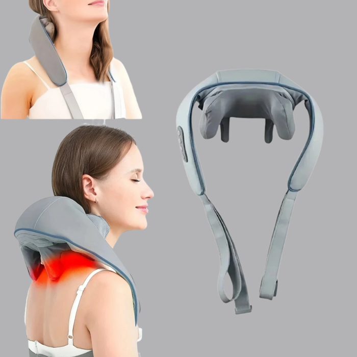 Isı Terapili Boyun Ve Omuz Masaj Cihazı Sessiz Motorlu Çok Bölgeli Kullanım