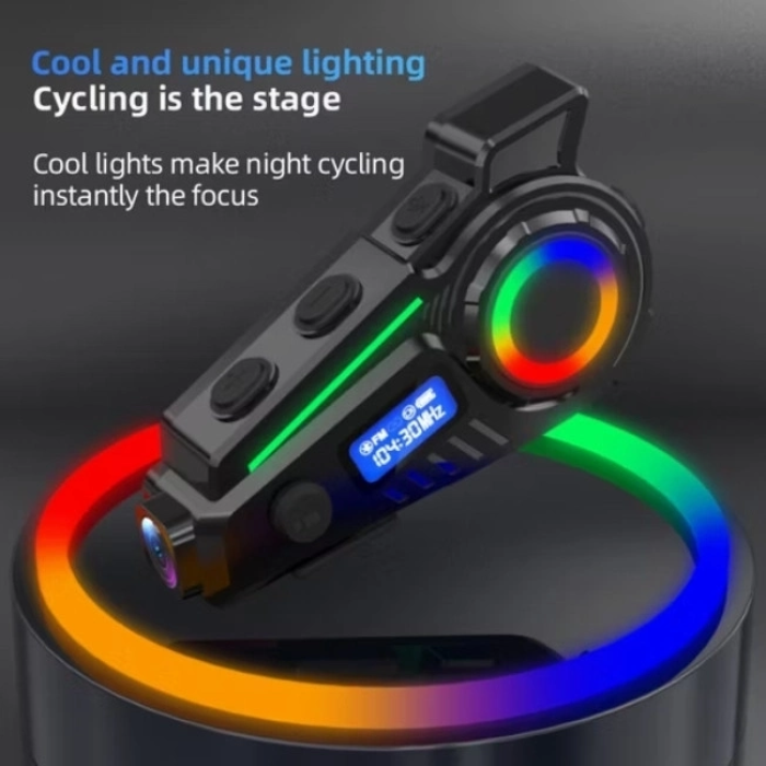 K19 Kameralı Motosiklet Kask Bluetooth Kulaklık Su Geçirmez Intercom Radyolu Hafıza Kartlı