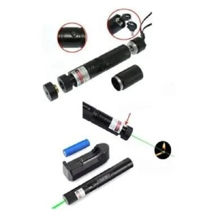 Şarjlı Turbo Yeşil Lazer Pointer Kibrit Yakabilen  Güç 1000mw