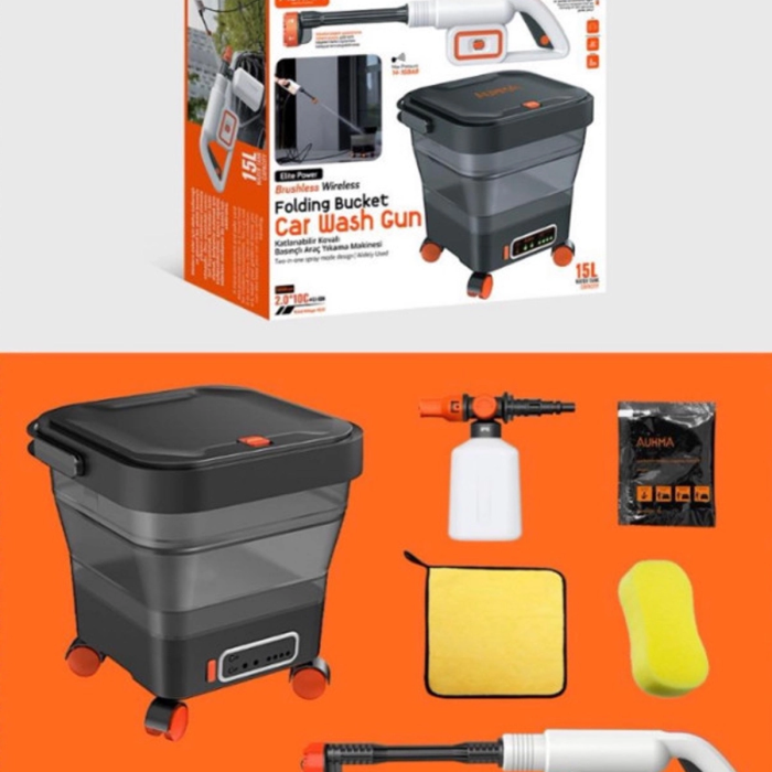 Yüksek Basınçlı Yıkama Makinesi Fırçasız Katlanır Kovalı 150w 14/16 Bar 13 Litre