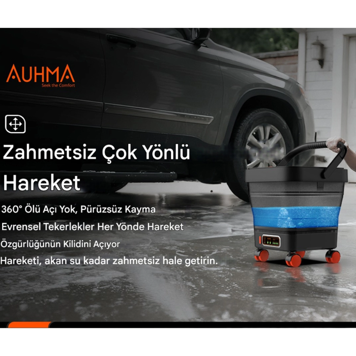 Yüksek Basınçlı Yıkama Makinesi Fırçasız Katlanır Kovalı 150w 14/16 Bar 13 Litre