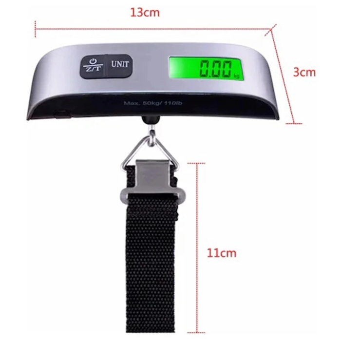 Dijital Işıklı Elektronik Askılı El Bagaj Tartısı Bavul Kantarı Seyahat Çantası 50kg