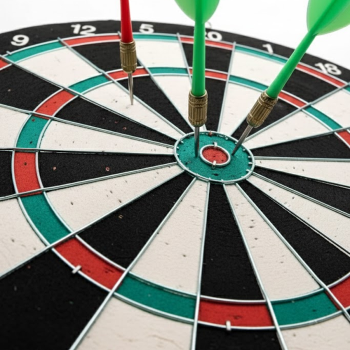 15 İnç Dart Tahtası Seti Dayanıklı Yapı 4 Metal Dart Oku