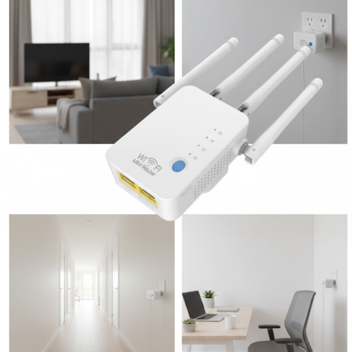 300Mbps WiFi Tekrarlayıcı WPS Güvenlikli AP Modlu Güçlendirici
