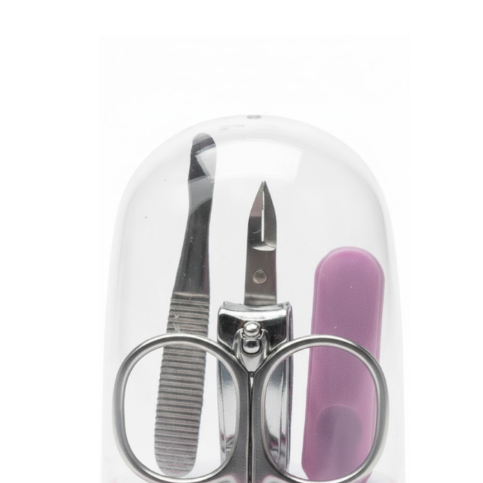 Tırnak Bakım Manikür Pedikür Seti 4 Parça Pembe Minimal ve Dayanıklı