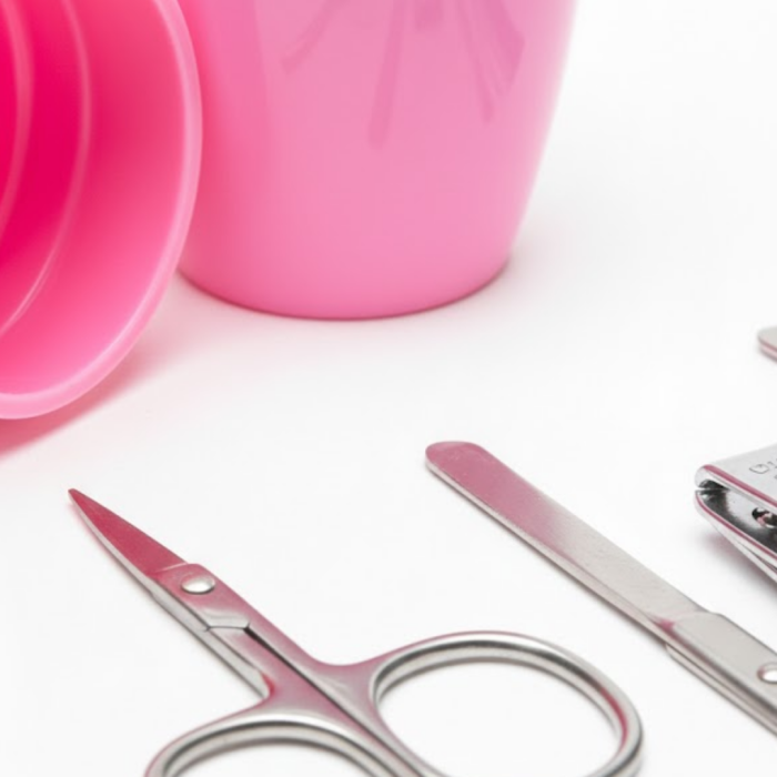 Tırnak Bakım Manikür Pedikür Seti 4 Parça Pembe Pratik Günlük Kullanım
