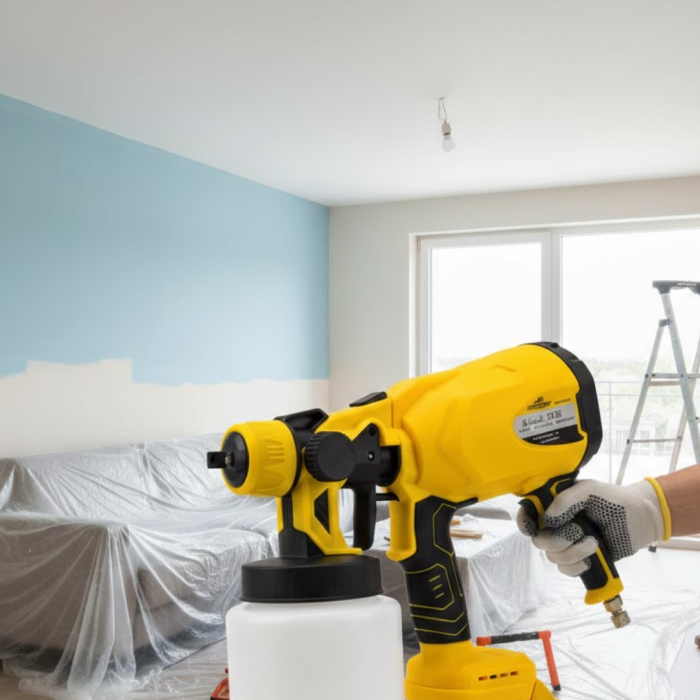 Profesyonel Akülü Püskürtme Tabanca Kablosuz Güçlü Boya Uygulama