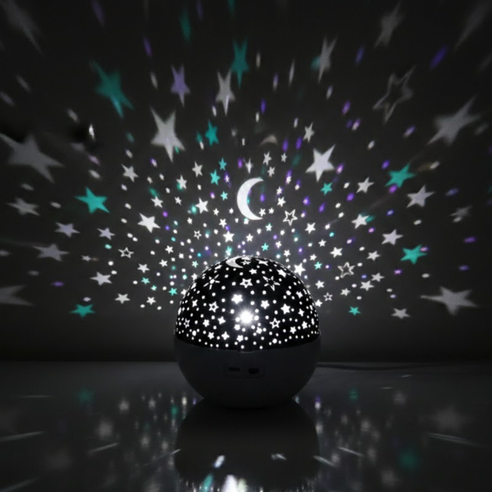 Zaman Ayarlı Fişli Yıldız Projektör Ortam Lambası