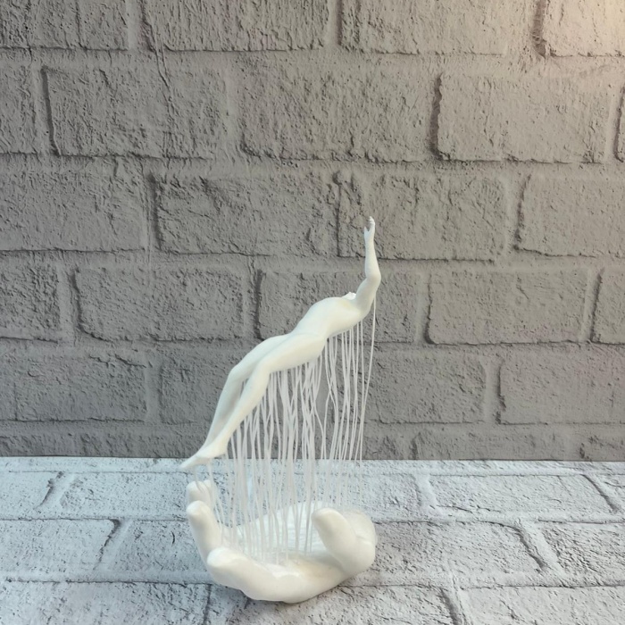 3D El İnsan Figürü Beyaz İskandinav Tarzı Dekoratif Obje