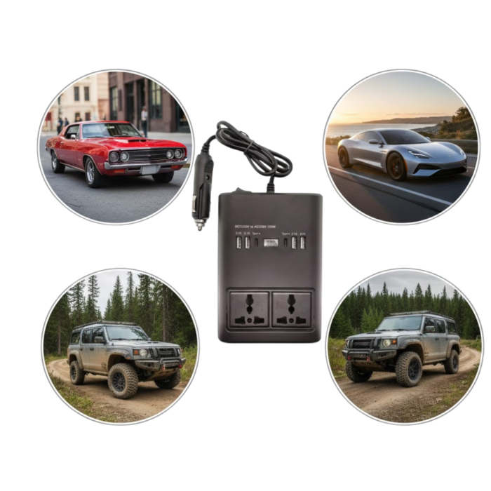 Araç Elektrik Dönüştürücü Çoklu USB Çıkışlı 150W İnvertör