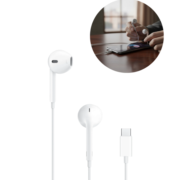 Type C Uyumlu Mikrofonlu Kulak İçi Kulaklık Konforlu Tasarım