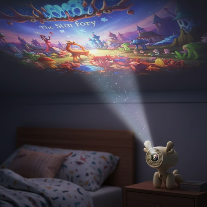 Geyik Tasarımlı Akıllı Projeksiyon 4K Destekli 500 ANSI Lümen