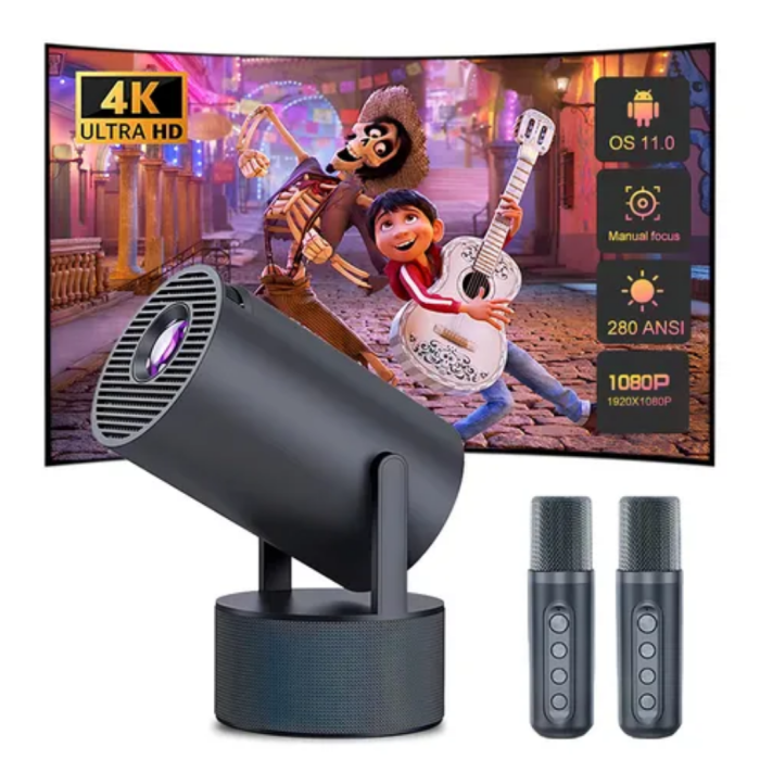 1080P Taşınabilir Projeksiyon WiFi Bluetooth Destekli