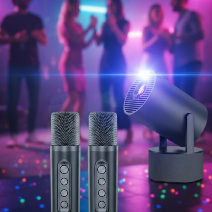 Android Sistemli Projeksiyon Kareoke Cihazı 180° Döner Başlıklı