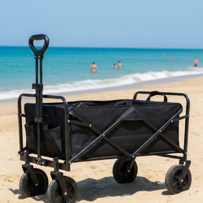 Katlanır Kamp ve Plaj Arabası Büyük Kapasiteli Taşıma Vagonu