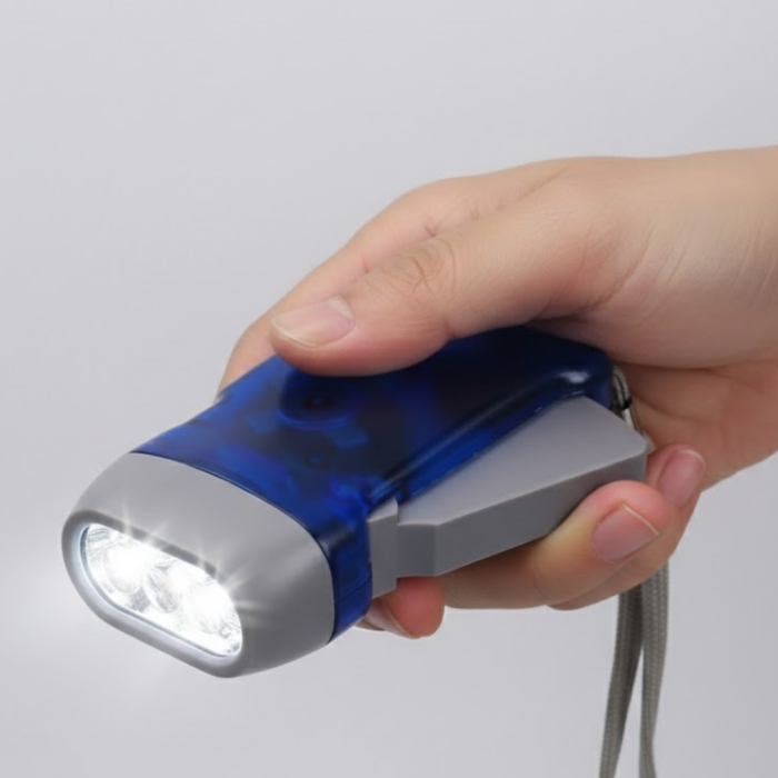 Kendiliğinden Şarjlı El Feneri 3 LED Enerjisiz Çalışan Pratik Tasarım
