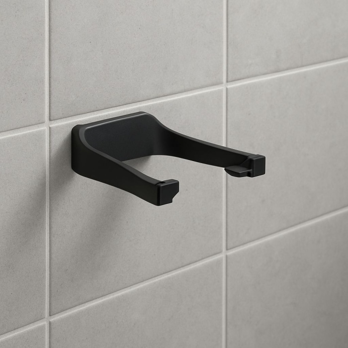 Siyah Tuvalet Kağıdı Tutucu Mat Kaplama Banyo Peçetelik