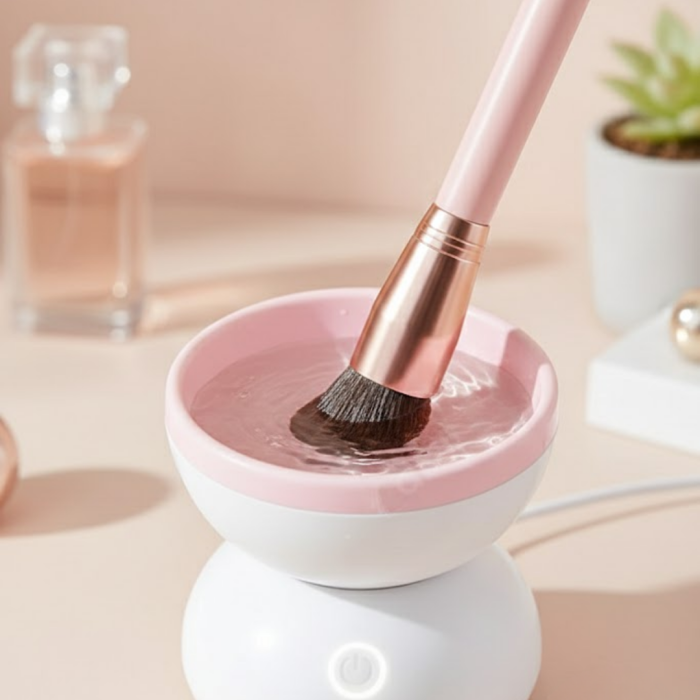 Silikon Yüzeyli Elektrikli Makyaj Fırçası Temizleme Kabı