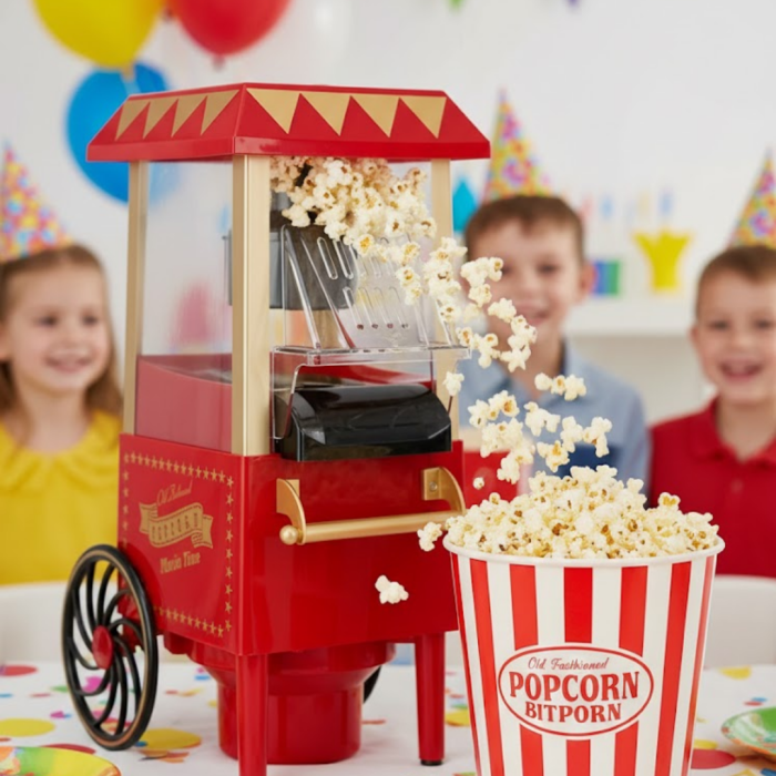 5 Dakikada Popcorn Hazırlayan Yağsız Patlatma Makinesi