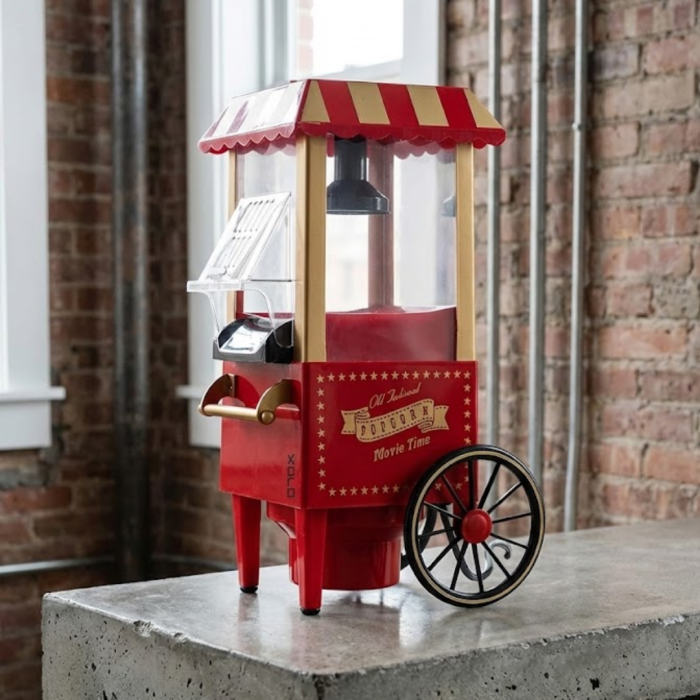 Nostaljik Tasarımlı Yağsız Mısır Patlatma Makinesi