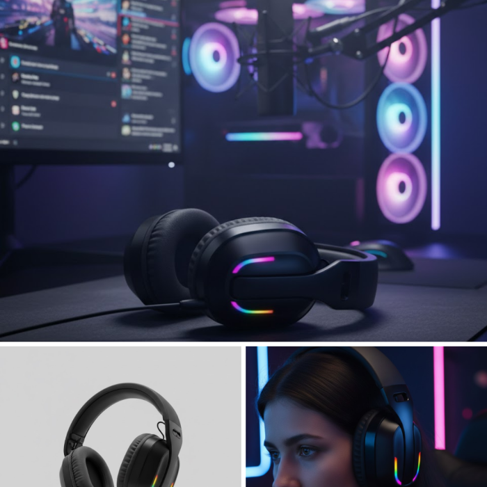 Wireless Oyuncu Kulaklığı RGB Işıklı Uzun Bataryalı Mikrofonlu Headset