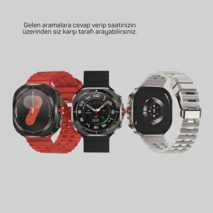 Akıllı Saat Kablosuz Şarj Arama Cevaplama ve Geniş Ekran Desteği