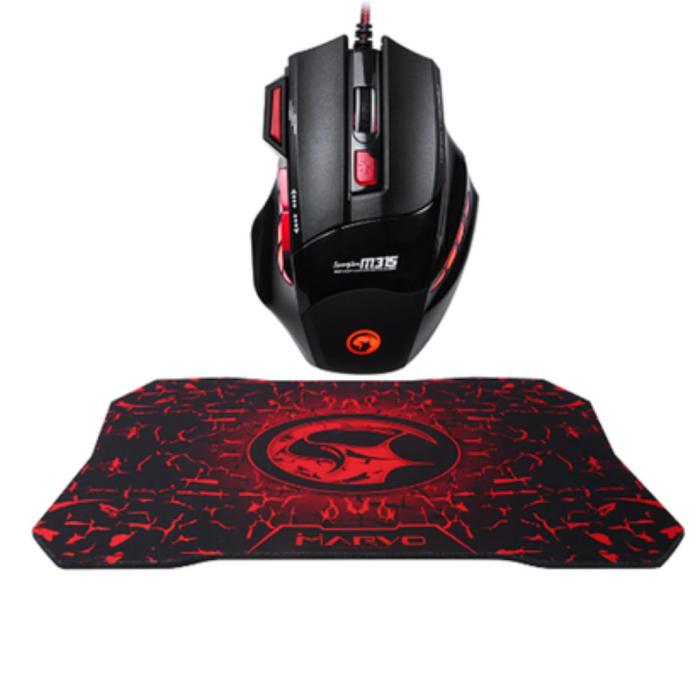 Gaming Mouse Mousepad Seti 3 DPI Ayarı ve LED Işıklı Ergonomik Yapı