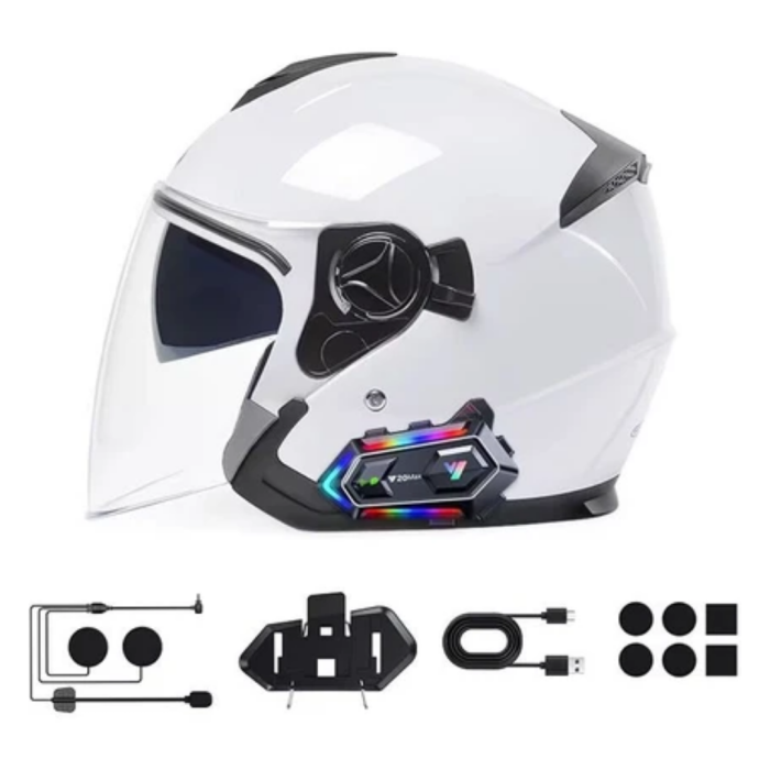 Çift Telefon Destekli Motosiklet Kask Bluetooth Kulaklık