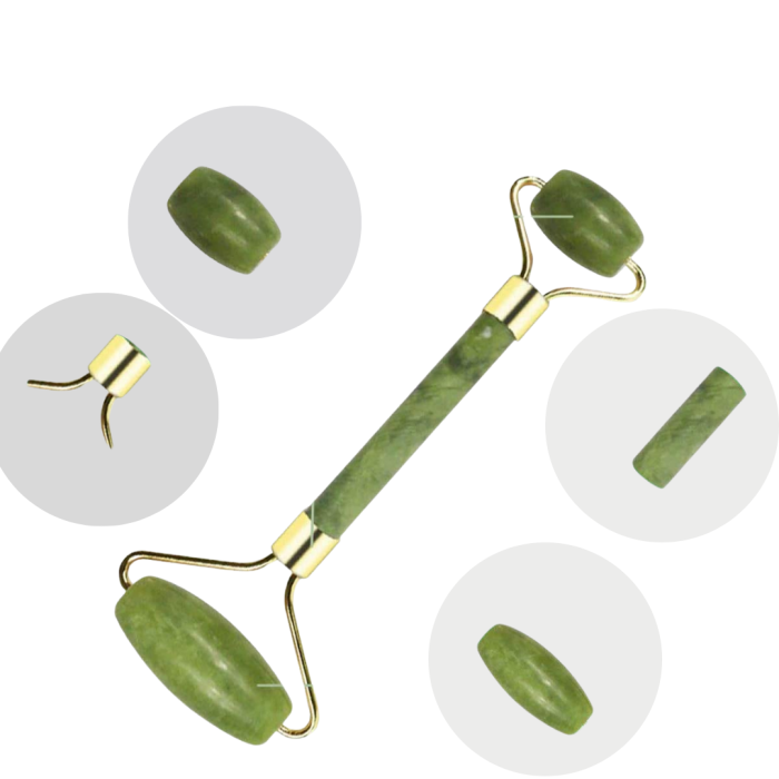 Yeşim Taşı Yüz Bakım Seti Çift Başlıklı Roller ve Gua Sha