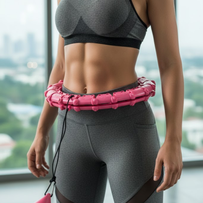 Akıllı Hula Hoop Çemberi 24 Parça Ayarlanabilir Mor Zayıflama Halkası