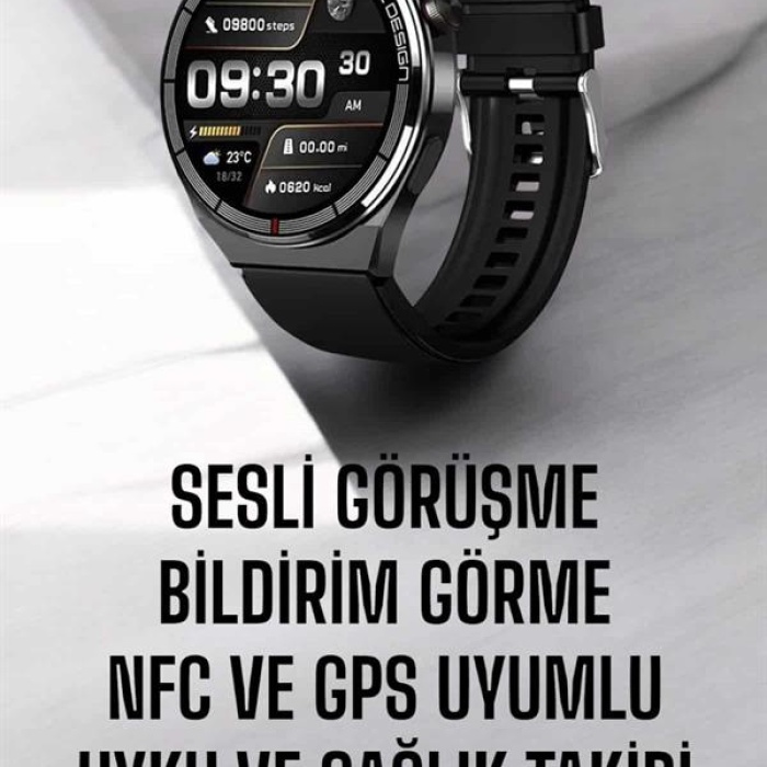 Akıllı Saat Nabız Sensörlü Bildirim Görebilen Spor Modları GPS Takibi